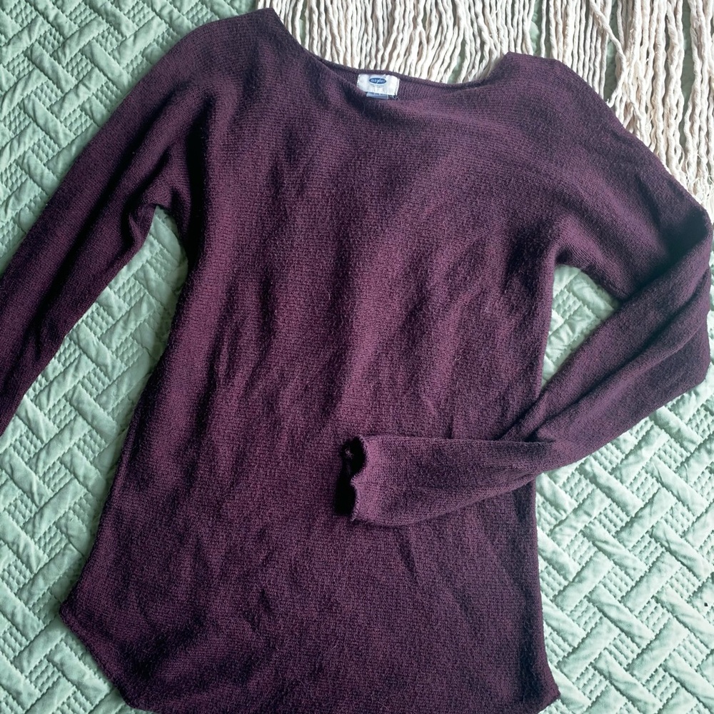 Burgundy Old Navy Boatneck Sweater